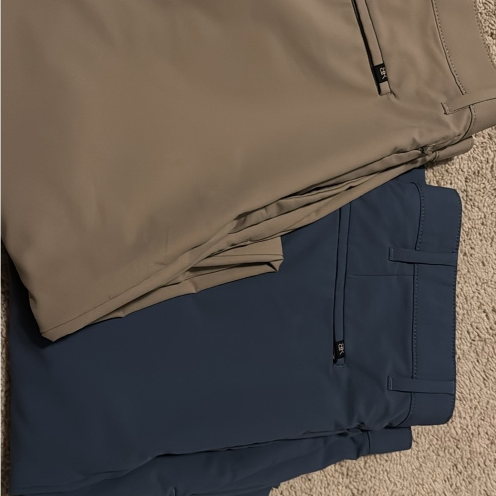 Men's Tan and Blue Pants - 36x34